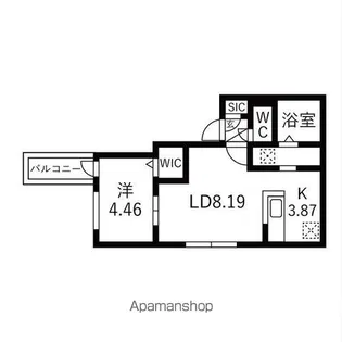 カレラ環状通東2ND【403号室】の間取り