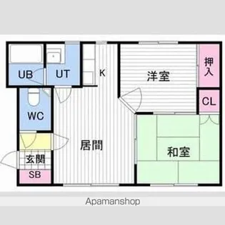 Kハイム星置 A棟【201号室】の間取り