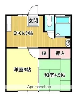 ファミリーハイツ津福【1階】の間取り