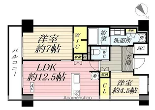 クラシアム神奈川台場【117号室】の間取り