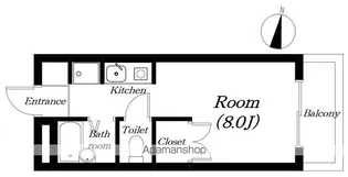ハウス良心【207号室】の間取り