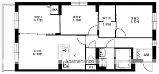 黒桝マンション【3階】の間取り