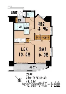クリエート白金【8階】の間取り