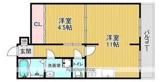 大阪府大阪市阿倍野区昭和町2丁目【マンション】の間取り