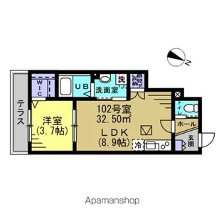 ハレレア南柏【1階】の間取り