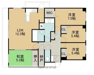 グランドール大東【4階】の間取り