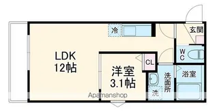 プレステージ矢切【3階】の間取り