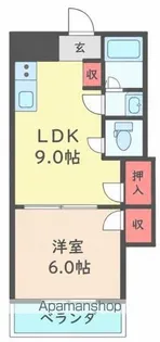 三熊ハイツ渚3号【408号室】の間取り