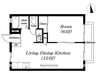 ハイツ朝日【1階】の間取り