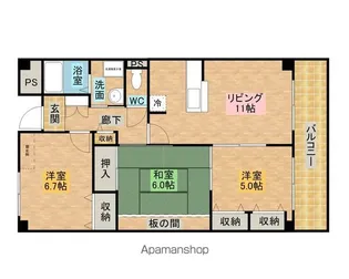パルティール小柴【2階】の間取り