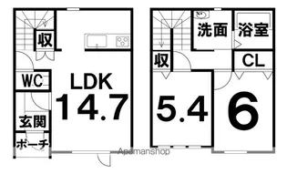ロイヤルコートK【1階】の間取り
