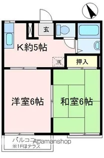 カーサ・マローネB【2階】の間取り