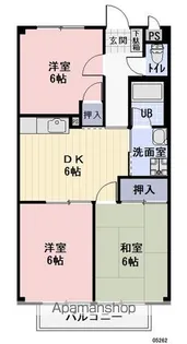プチシャンブルいずみⅠ【1階】の間取り