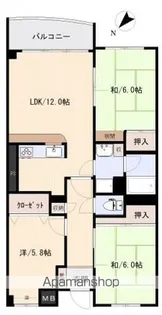 第2つばめマンション【3階】の間取り