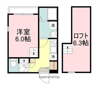 ソレイユ仙台【1階】の間取り