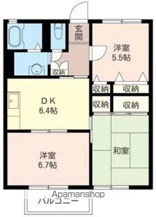 ホワイトハウス【102号室】の間取り