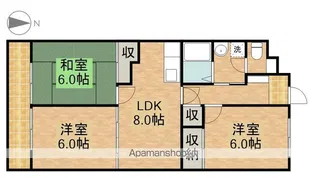 コンフォール【202号室】の間取り