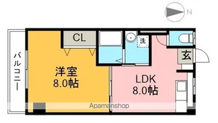 南比島ハイツ【3階】の間取り