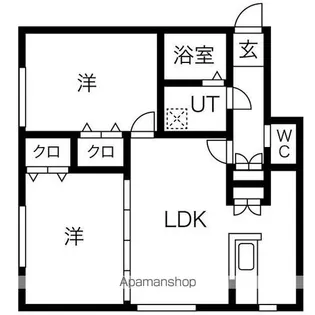 ル・シエル恵庭【105号室】の間取り