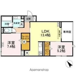 カーサ・セレナ【1階】の間取り