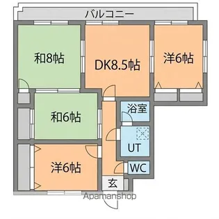 オークランド紫竹【2階】の間取り
