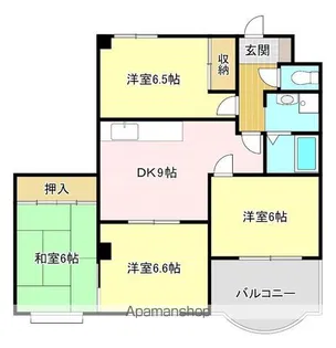 キャステルMTK【3C号室】の間取り