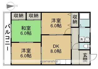ユースフル加瀬B棟【2C号室】の間取り