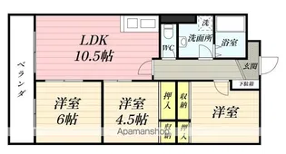 西寺尾トーアハイツ【6階】の間取り