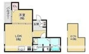 QHOUSE桑原【2階】の間取り