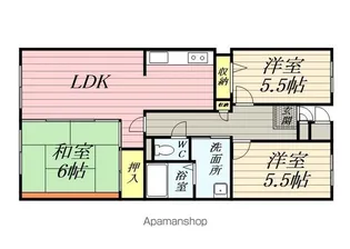 ヒルトップ寺尾【102号室】の間取り