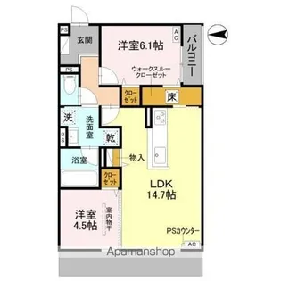 TORISIA千里丘Ⅲ【1階】の間取り