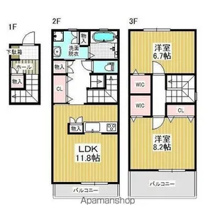 APTエクセル【2階】の間取り