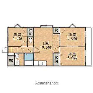 メゾン梅田【4階】の間取り