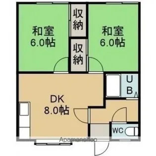 コーポよつば【22号室】の間取り