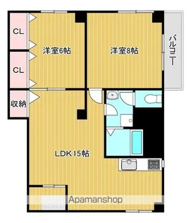 ローレルハウス北畠【101号室】の間取り