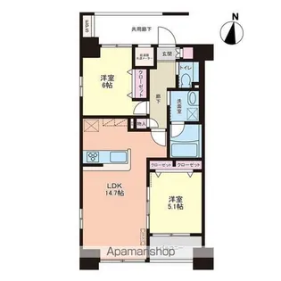 アーバンハイツ大町【10階】の間取り