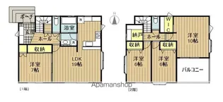 福島県郡山市富久山町八山田字山道【一戸建】の間取り