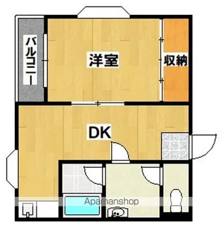 グランドハイツ万代東【9階】の間取り