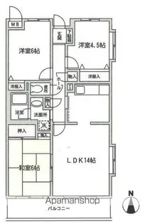 グレース・レジデンス東松戸【1階】の間取り