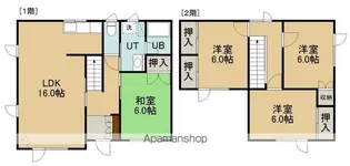 北海道函館市湯浜町【一戸建】の間取り