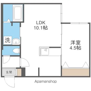 ブランシャール医大前【4階】の間取り
