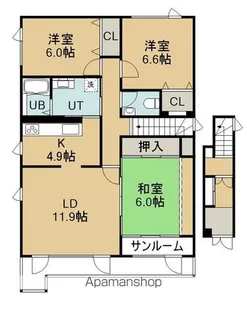 ハウス函館(ハウスハコダテ)【2階号室】の間取り