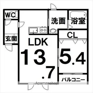 MAISON FLEUR(メゾンフルール)【3階】の間取り