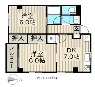 大貫マンション【2階】の間取り