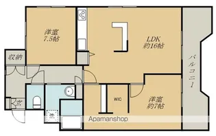 東九番丁パークマンション【708号室】の間取り