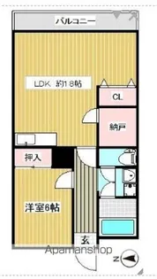 チサンマンション第5仙台【208号室】の間取り