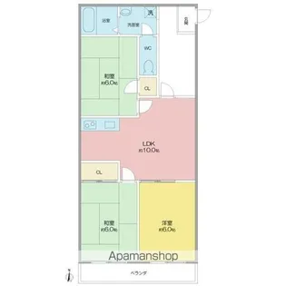 名東クレール【4階】の間取り