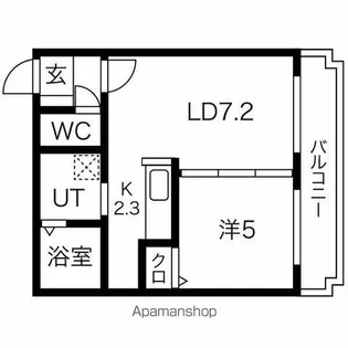 カルムハピネス南郷【4階】の間取り