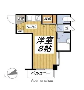 メゾンヤマト氷川台【208号室】の間取り