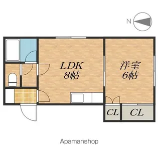 コーポパル【1階】の間取り